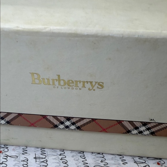 Burberrys Navy Nova Check Plaid Cosmetic Pouch Vintage - Picture 9 of 10
